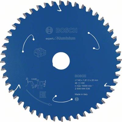 Bosch Accessories Bosch Power Tools 2608644536 Cirkelzaagblad 140 x 20 mm Aantal tanden: 48 1 stuk(s)