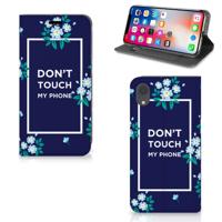 Apple iPhone Xr Design Case Flowers Blue DTMP