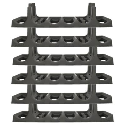 EDA Wijnflessen rek - 6x laags - kunststof - 36x flessen - L60 x B22 x H14 cm - Wijnrekken
