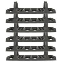 EDA Wijnflessen rek - 6x laags - kunststof - 36x flessen - L60 x B22 x H14 cm - Wijnrekken