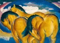 Kunstdruk Franz Marc - Die kleinen gelben Pferde 29.7x21cm