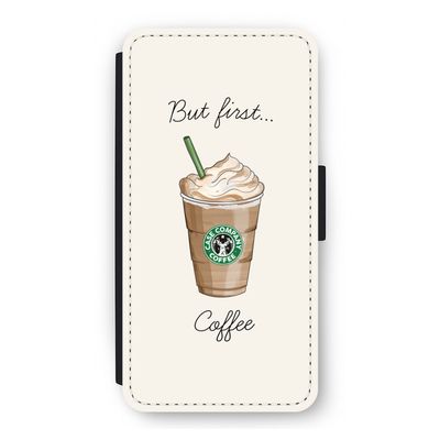 But first coffee: iPhone 12 Flip Hoesje