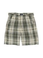 Il Gufo check-pattern linen-flax shorts - Vert