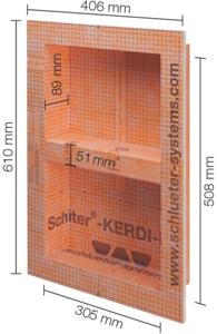 Schluter Kerdi-Board-N Inbouwnis met schap 30,5x50,8cm betegelbaar