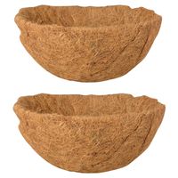 2x stuks voorgevormde inlegvellen kokos voor hanging basket 30 cm - kokosinleggers