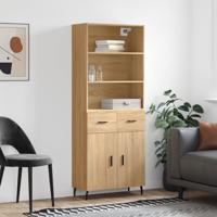 Hoge kast 69,5x34x180 cm bewerkt hout sonoma eikenkleurig