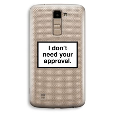 Don't need approval: LG K10 (2016) Transparant Hoesje