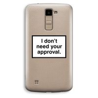 Don't need approval: LG K10 (2016) Transparant Hoesje