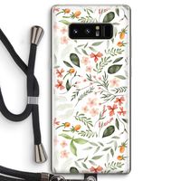 Sweet little flowers: Samsung Galaxy Note 8 Transparant Hoesje met koord