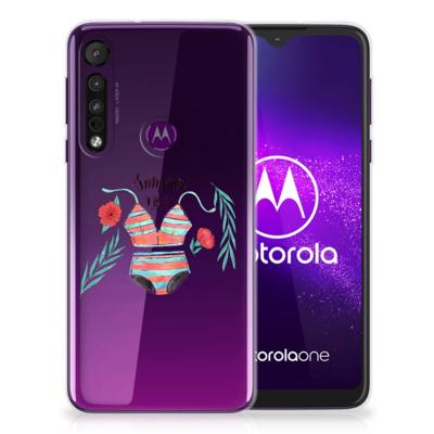 Motorola One Macro Telefoonhoesje met Naam Boho Summer Motorola One Macro Telefoonhoesje met Naam Boho Summer