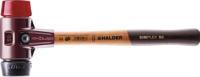 Halder kunststofhamer | lengte 300 mm kop d. 30 mm | middelhard/hard hout | rubber zwart/plastic rood | 1 stuk - 3026.030 - 3026.030