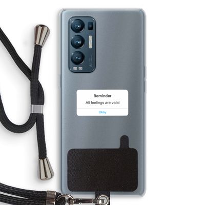 Reminder: Oppo Find X3 Neo Transparant Hoesje met koord