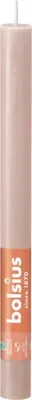 Bolsius dinerkaars rustiek shine 27cm misty pink