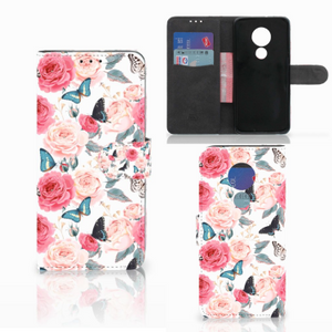 Motorola Moto G7 Power Hoesje Butterfly Roses