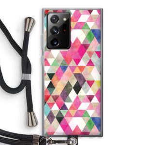 Gekleurde driehoekjes: Samsung Galaxy Note 20 Ultra / Note 20 Ultra 5G Transparant Hoesje met koord