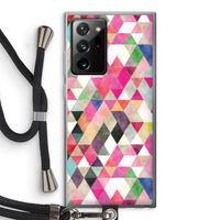 Gekleurde driehoekjes: Samsung Galaxy Note 20 Ultra / Note 20 Ultra 5G Transparant Hoesje met koord