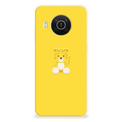 Nokia X10 | X20 Telefoonhoesje met Naam Baby Leopard Nokia X10 | X20 Telefoonhoesje met Naam Baby Leopard