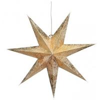 G. Wurm kerstster - goud - papier - 60 cm - kerstversiering - kerststerren - kerstdecoratie