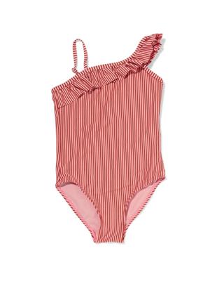 HEMA Kinderbadpak seersucker donkerroze (donkerroze)