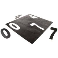 Deko Light 930807 Huisnummerbord Energielabel G (A - G) 100 mm Zwart