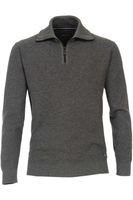 Casa Moda Half-Zip Sweater antraciet, Motief