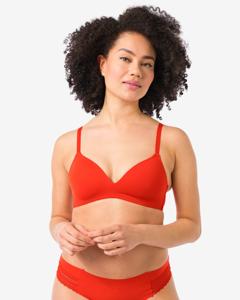 HEMA Voorgevormde Bh Zonder Beugel Recycled-micro Rood (rood)