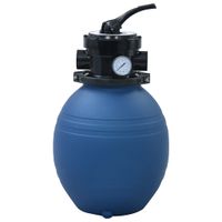 VidaXL Zwembadzandfilter met 4-positie ventiel 300 mm blauw - thumbnail