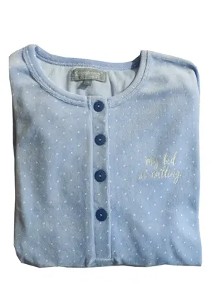 Cocodream dames pyjama velours - My Bed is calling - Warme winter pyjama