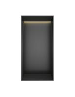 Hotbath &MORE Inbouwnis 30x15x10cm frameless + LED Geborsteld Gunmetal PVD