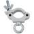 Showtec Half Coupler + Eye 230kg Slimline 50 mm zilver TÜV gekeurd