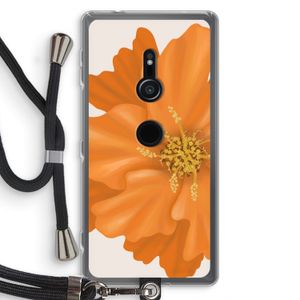 Orange Ellila flower: Sony Xperia XZ2 Transparant Hoesje met koord