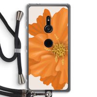 Orange Ellila flower: Sony Xperia XZ2 Transparant Hoesje met koord