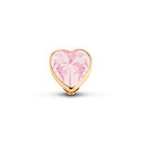 Melano Twisted Heart Steentje Milk Pink Goud