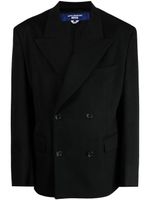 Junya Watanabe MAN blazer en laine à boutonnière croisée - Noir - thumbnail