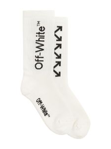 Off-White Kids chaussettes à logo imprimé - Blanc