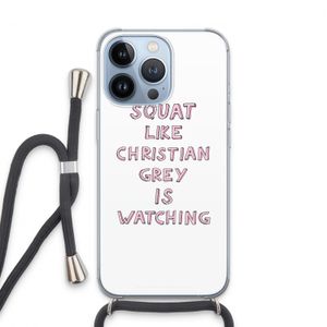 Christian Grey: iPhone 13 Pro Transparant Hoesje met koord