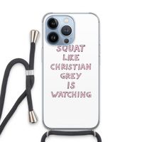 Christian Grey: iPhone 13 Pro Transparant Hoesje met koord