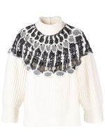 Fabiana Filippi open knit-detail long-sleeve jumper - Tons neutres - thumbnail