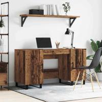 Bureau met plank Oud hout 140 x 50 x 75 cm Bewerkt hout