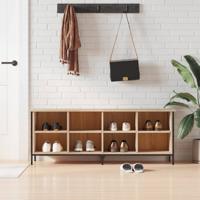 VidaXL Schoenenkast 131x35x50 cm bewerkt hout sonoma eikenkleurig