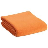 Fleece deken/plaid - oranje - 120 x 150 cm - Polyester fleece - 180 gram - lekker warm kleedje