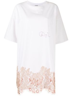 COOL T.M t-shirt à empiècements en dentelle - Blanc