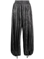 STYLAND metallic-effect pleated cropped trousers - Gris - thumbnail