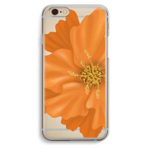 Orange Ellila flower: iPhone 6 / 6S Transparant Hoesje