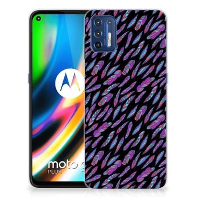 Motorola Moto G9 Plus | TPU bumper | Feathers Color
