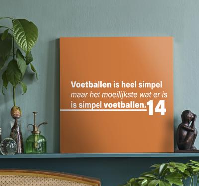 Canvas schilderij voetballer citaat