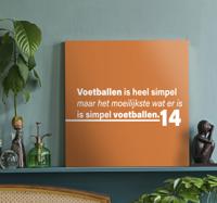 Canvas schilderij voetballer citaat