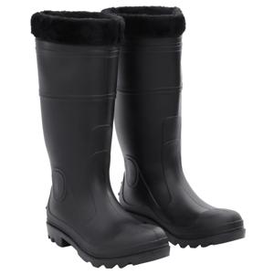 VidaXL Regenlaarzen met verwijderbare sokken maat 43 pvc zwart
