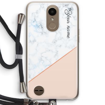 Marmer in stijl: LG K10 (2017) Transparant Hoesje met koord