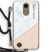 Marmer in stijl: LG K10 (2017) Transparant Hoesje met koord